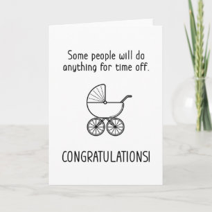 Time off New Baby Card