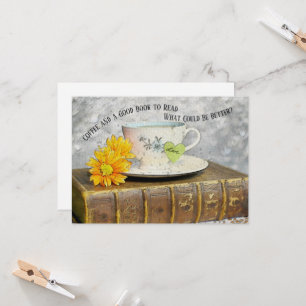 Time Off Vacation Coffee and a Good Book to Read Card