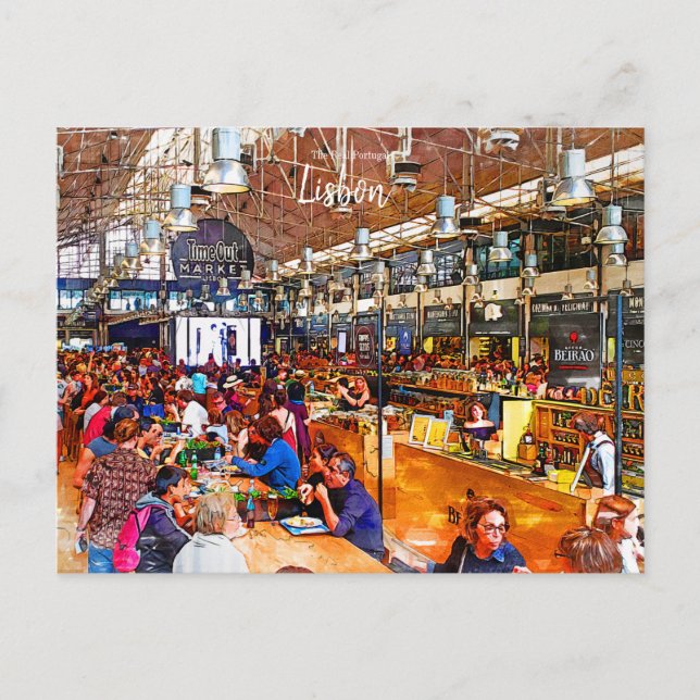 Time out Market Lisbon Portugal  Postcard (Front)