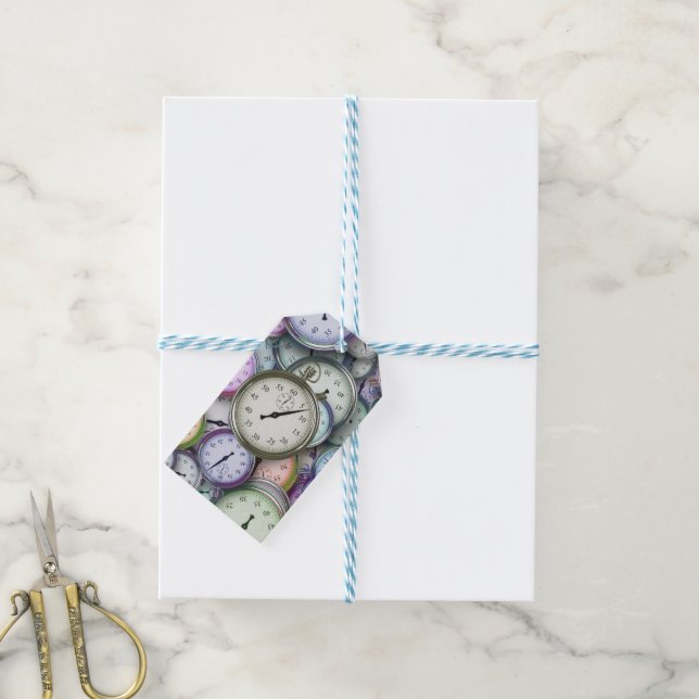 time piece gift tags (With Twine)