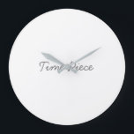 Time Piece Printed Grey Hand Colour Stylish Look Large Clock<br><div class="desc">Time Piece Printed Grey Hand Colour Stylish Look Large Clock. A wall clock is a timekeeping device designed to be mounted on a wall. It includes hour markers, minute markers, and numerals or symbols to indicate the hours. Wall clocks come in a wide array of styles to suit different tastes...</div>