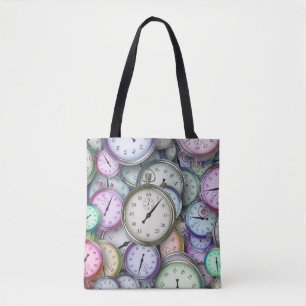 time piece tote bag