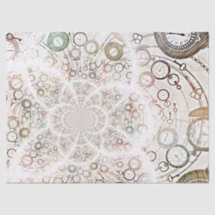 Time Piece Warp Pattern Tissue Paper