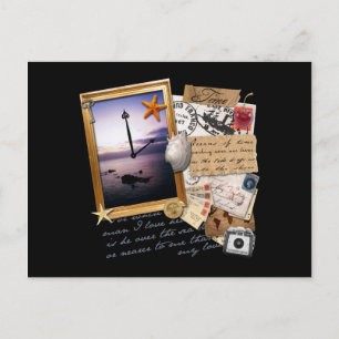 "Time" Scrapbook/Collage Postcard