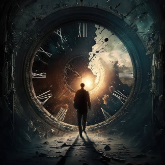 Time..>Shattered Large Clock