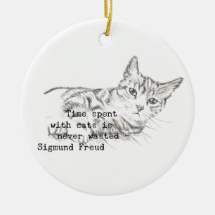 Time Spent with Cats . . . Ceramic Tree Decoration