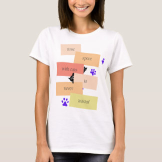 Time Spent with Cats is Never Wasted | Cute Cat Lo T-Shirt