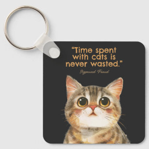 Time Spent With Cats Is Never Wasted Key Ring