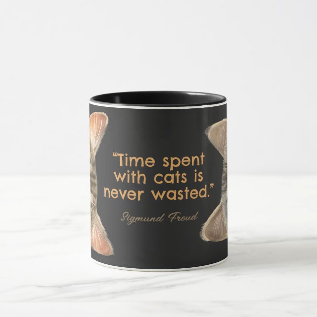 Time Spent With Cats Is Never Wasted Mug (Center)