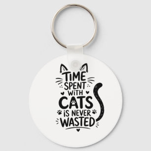Time Spent With Cats Key Ring