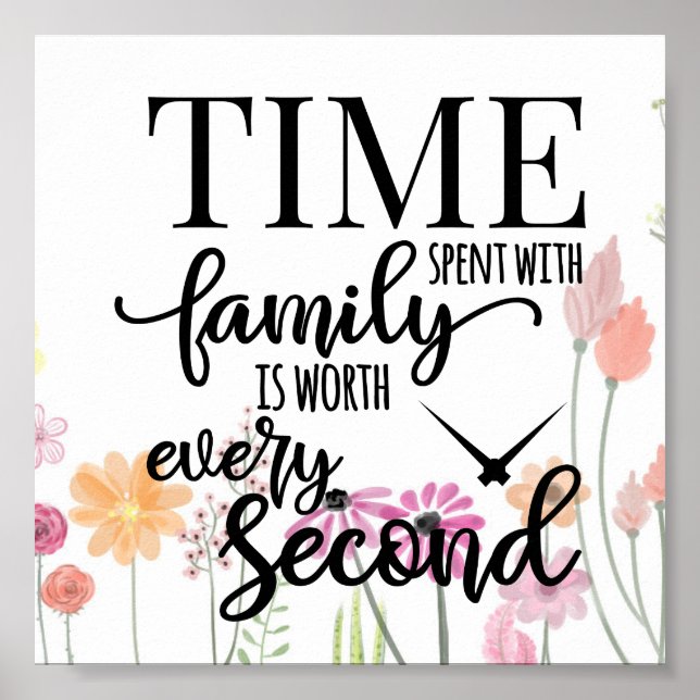 Time Spent With Family Is Worth Every Second Poster (Front)