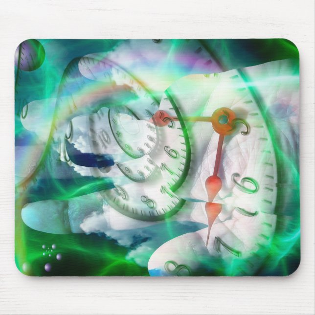 Time spiral in human hand mouse pad (Front)
