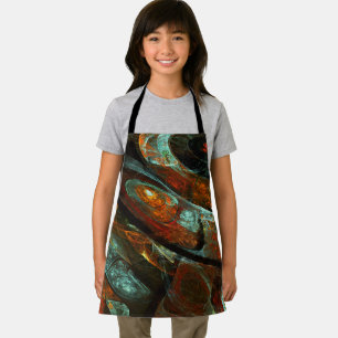 Time Split Abstract Art Apron