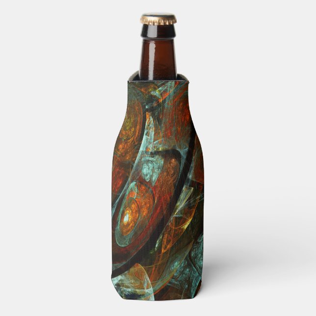 Time Split Abstract Art Bottle Cooler (Bottle Front)