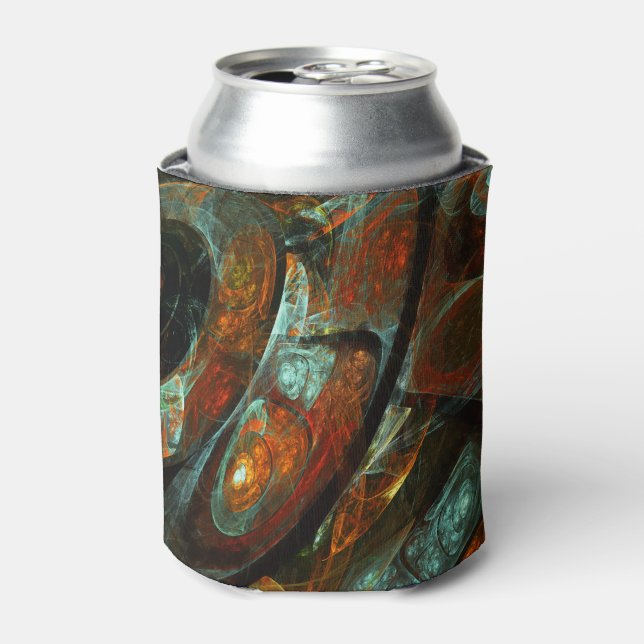 Time Split Abstract Art Can Cooler (Can Front)