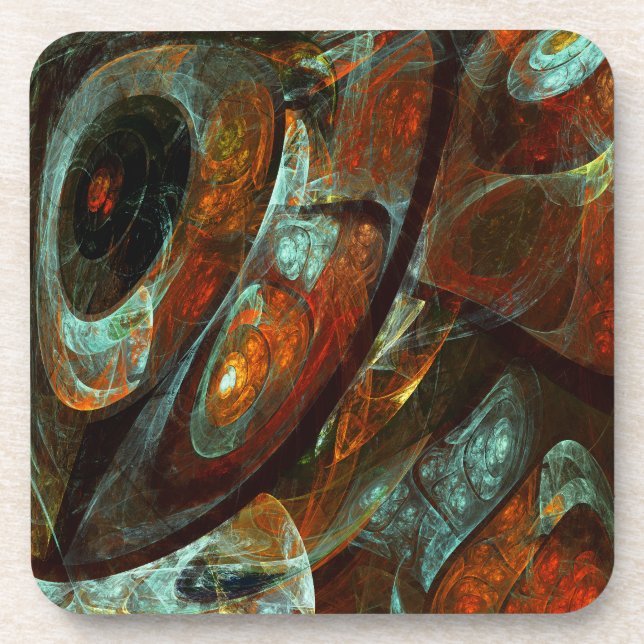 Time Split Abstract Art Coaster (Front)