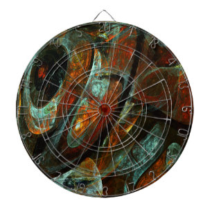 Time Split Abstract Art Dartboard