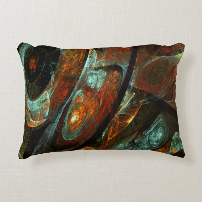 Time Split Abstract Art Decorative Cushion (Front)