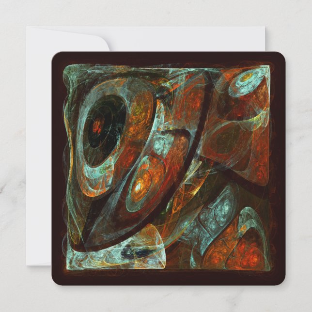 Time Split Abstract Art Invitation (Front)