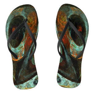 Time Split Abstract Art Jandals
