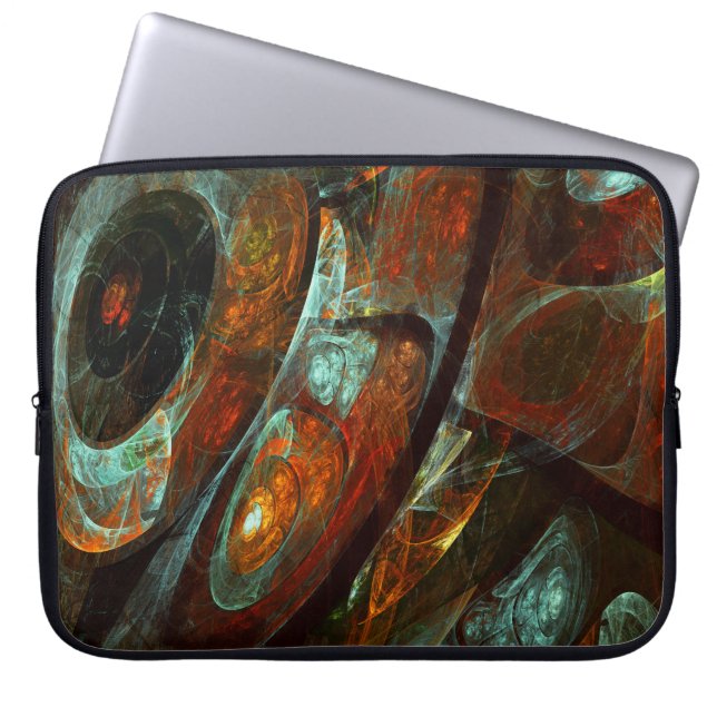 Time Split Abstract Art Laptop Sleeve (Front)