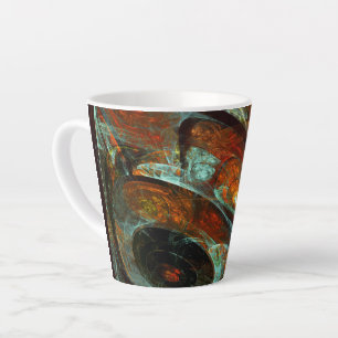 Time Split Abstract Art Latte Mug
