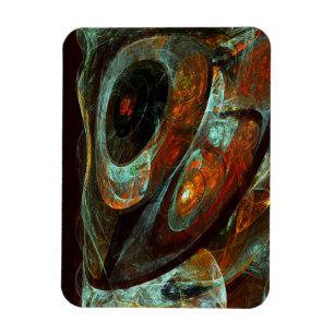 Time Split Abstract Art Magnet
