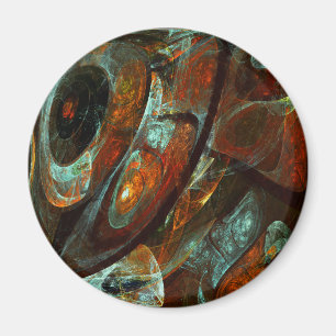 Time Split Abstract Art Magnet