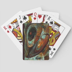 Time Split Abstract Art Playing Cards