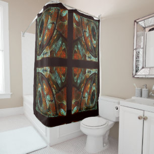 Time Split Abstract Art Shower Curtain