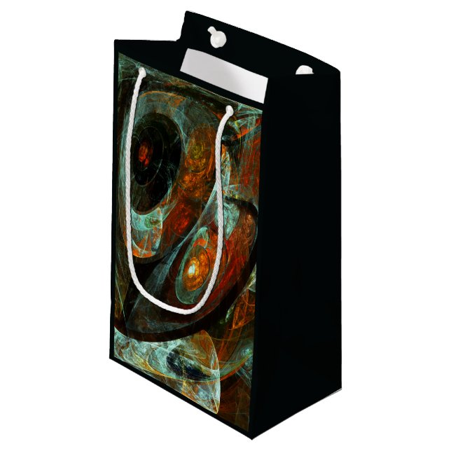 Time Split Abstract Art Small Gift Bag (Front Angled)