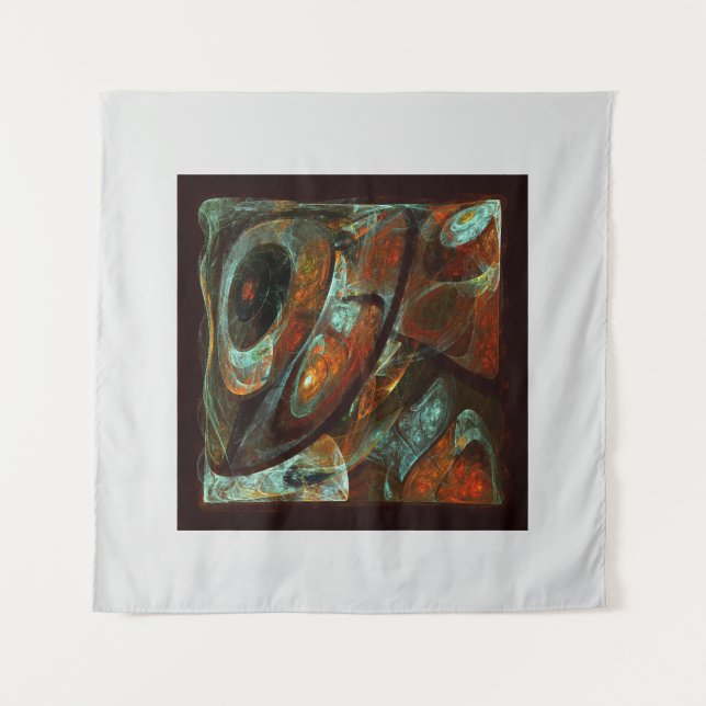 Time Split Abstract Art Tapestry (Front)
