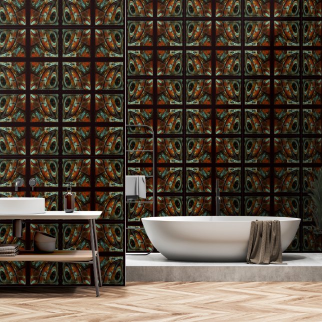 Time Split Abstract Art Wallpaper (Bathroom)