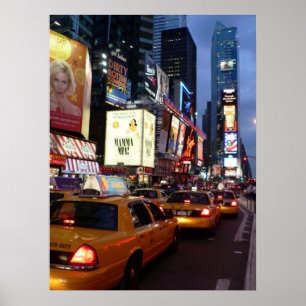 Time Square taxis Poster