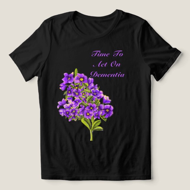 Time To Act On Dementia T-Shirt Tri-Blend Shirt (Design Front)