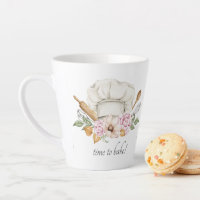 Time to Bake Bakers Tools Latte Mug