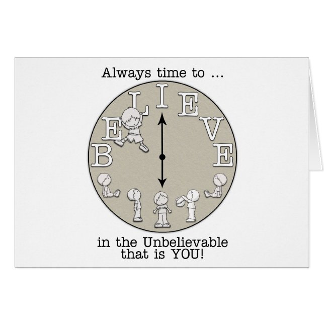 Time To Believe-Little Boy and Clock (Front Horizontal)