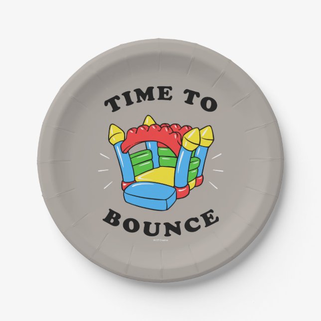 Time To Bounce Paper Plate (Front)