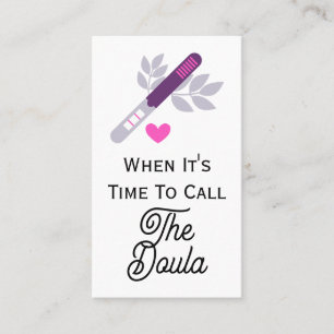 Time To Call The Doula Pregnancy Heart qr code Business Card