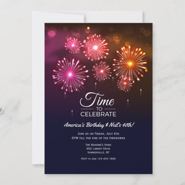 Time to Celebrate Invitation (Front)