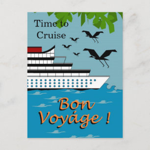 TIME TO CRUISE_BON VOYAGE post card