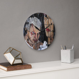 Time to Die! Painting by Alfred Fox Large Clock