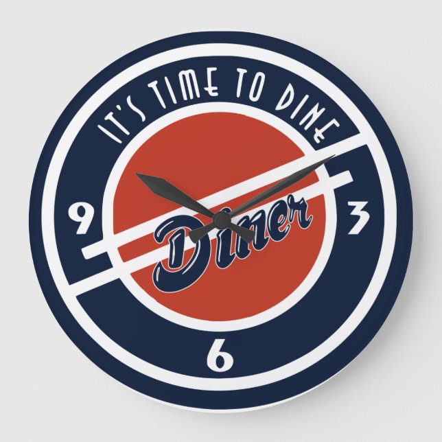 Time To Dine - Acrylic Wall Clock (Front)