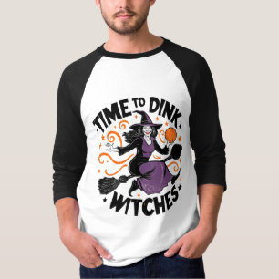 Time to Dink Witches Spooky Pickleball Halloween T-Shirt