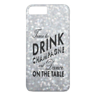 Time to Drink Champagne on Silver iPhone 7 Plus iPhone 8 Plus/7 Plus Case