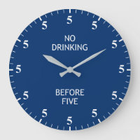 Time to Drink Funny Bar Pub Alcohol Fan Blue Clock