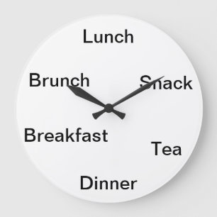 Time to eat large clock