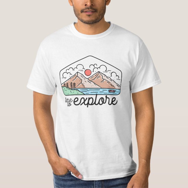 Time To Explore Adventure  T-Shirt (Front)