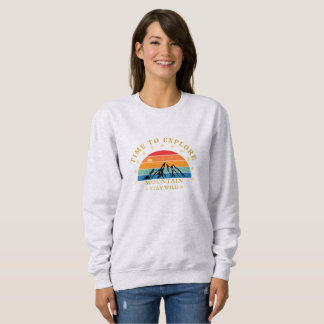 Time to Explore Mountain Shirt – Retro Hiking Tee 