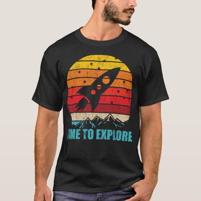 Time To Explore Vintage Style T-Shirt (Front)
